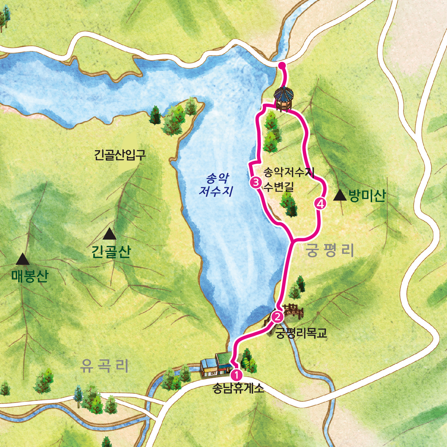 천년물결길 지도