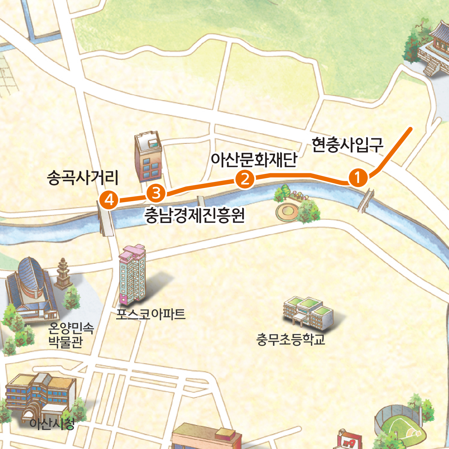 은행나무길 지도